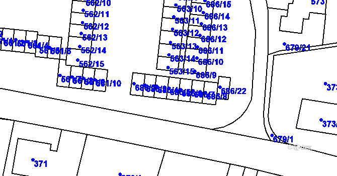 Parcela st. 686/5 v KÚ Stochov, Katastrální mapa