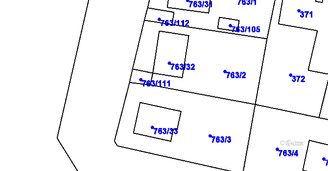 Parcela st. 763/66 v KÚ Stochov, Katastrální mapa