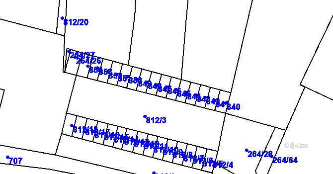 Parcela st. 846 v KÚ Stochov, Katastrální mapa