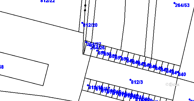 Parcela st. 854 v KÚ Stochov, Katastrální mapa