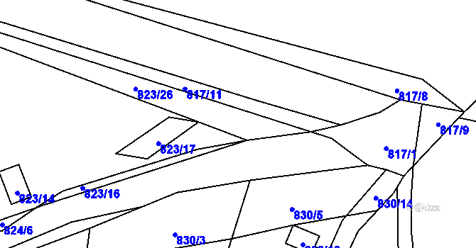 Parcela st. 823/18 v KÚ Stochov, Katastrální mapa