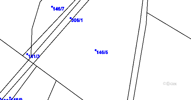Parcela st. 146/5 v KÚ Holotín, Katastrální mapa