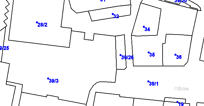 Parcela st. 30 v KÚ Stonařov, Katastrální mapa