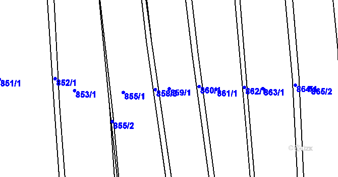 Parcela st. 859/1 v KÚ Stonařov, Katastrální mapa