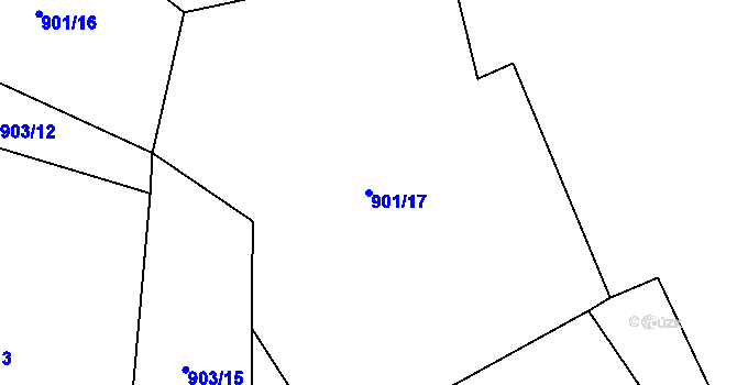 Parcela st. 901/17 v KÚ Stonařov, Katastrální mapa