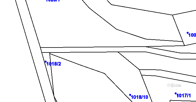 Parcela st. 1021/3 v KÚ Stonařov, Katastrální mapa