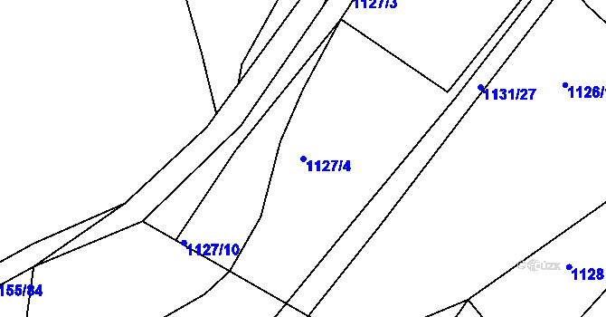Parcela st. 1127/4 v KÚ Stonařov, Katastrální mapa