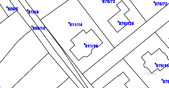 Parcela st. 811/19 v KÚ Stonařov, Katastrální mapa