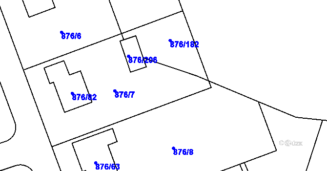 Parcela st. 876/149 v KÚ Stonařov, Katastrální mapa