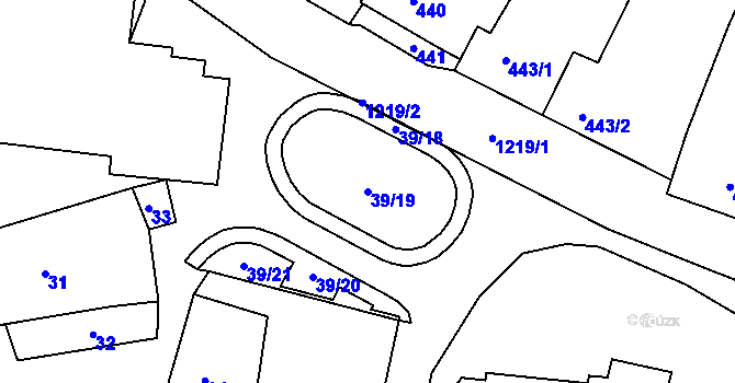 Parcela st. 39/19 v KÚ Stonařov, Katastrální mapa