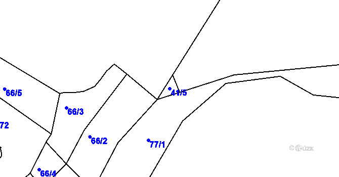 Parcela st. 41/5 v KÚ Stonařov, Katastrální mapa