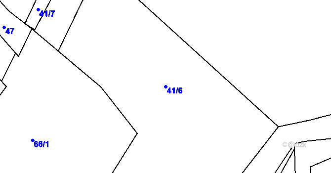 Parcela st. 41/6 v KÚ Stonařov, Katastrální mapa