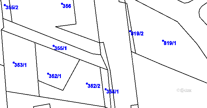 Parcela st. 333/5 v KÚ Stonařov, Katastrální mapa