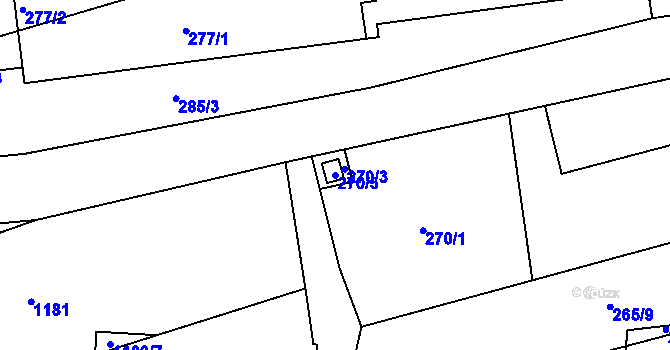 Parcela st. 270/5 v KÚ Stonařov, Katastrální mapa