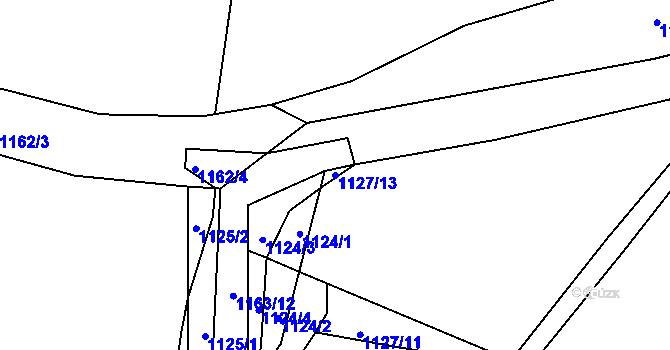 Parcela st. 1127/13 v KÚ Stonařov, Katastrální mapa