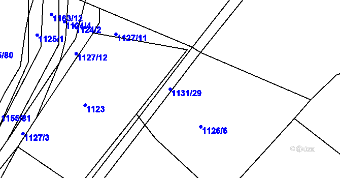 Parcela st. 1131/29 v KÚ Stonařov, Katastrální mapa