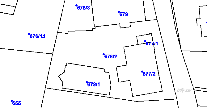 Parcela st. 678/2 v KÚ Stonava, Katastrální mapa
