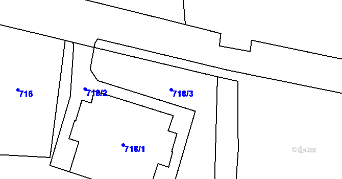 Parcela st. 718/3 v KÚ Stonava, Katastrální mapa