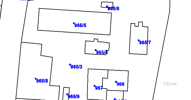 Parcela st. 965/4 v KÚ Stonava, Katastrální mapa
