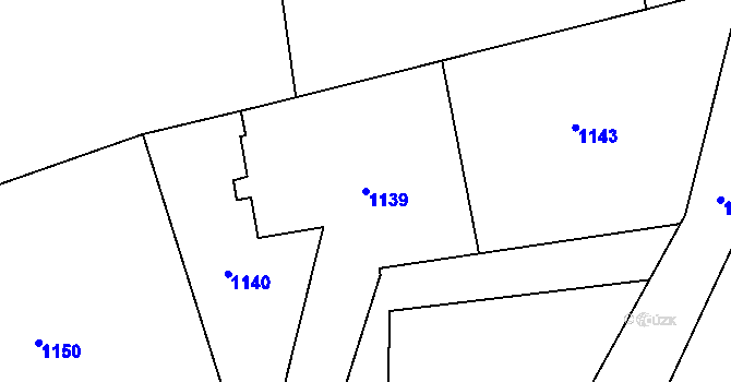 Parcela st. 1139 v KÚ Stonava, Katastrální mapa