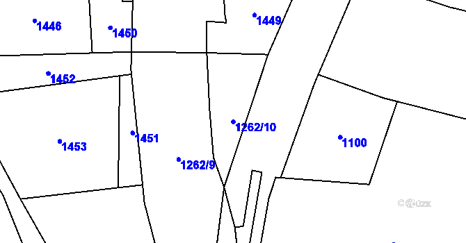 Parcela st. 1262/10 v KÚ Stonava, Katastrální mapa