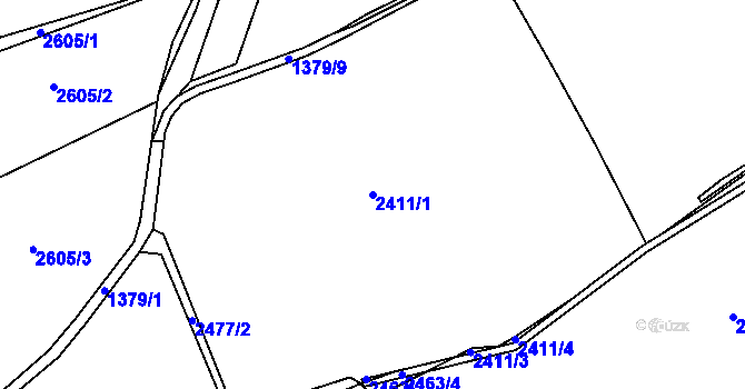Parcela st. 2411/1 v KÚ Stonava, Katastrální mapa