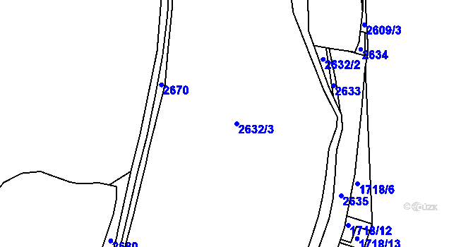 Parcela st. 2632/3 v KÚ Stonava, Katastrální mapa
