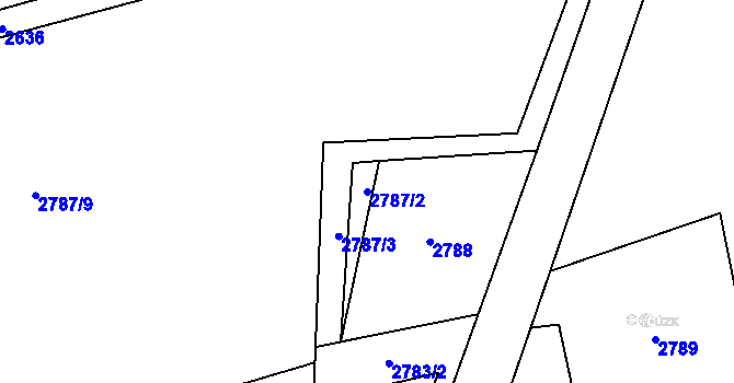 Parcela st. 2787/2 v KÚ Stonava, Katastrální mapa