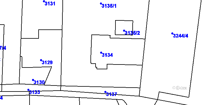 Parcela st. 3134 v KÚ Stonava, Katastrální mapa