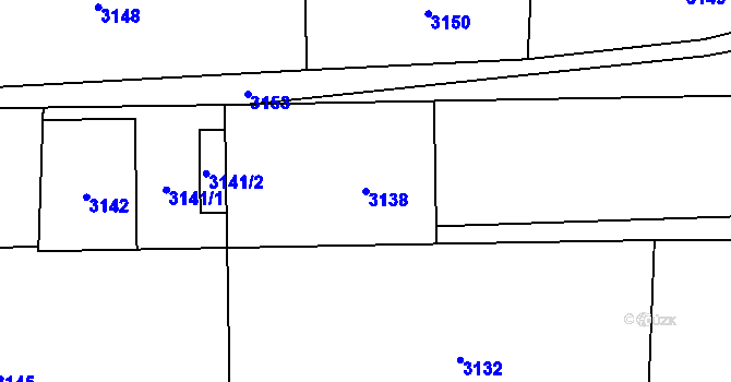 Parcela st. 3138 v KÚ Stonava, Katastrální mapa