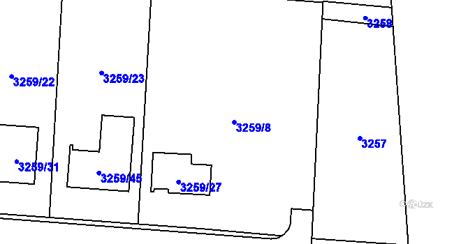 Parcela st. 3259/8 v KÚ Stonava, Katastrální mapa