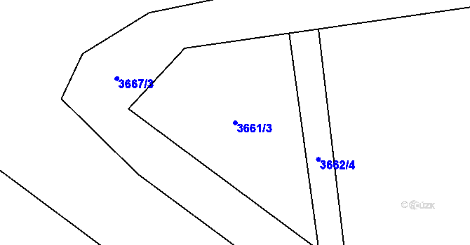 Parcela st. 3661/3 v KÚ Stonava, Katastrální mapa