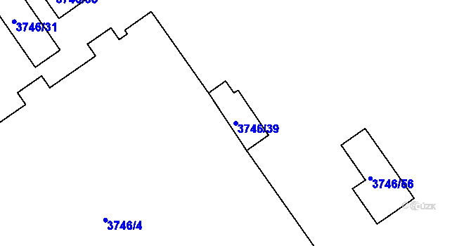 Parcela st. 3746/39 v KÚ Stonava, Katastrální mapa