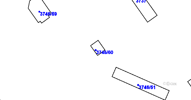 Parcela st. 3746/60 v KÚ Stonava, Katastrální mapa