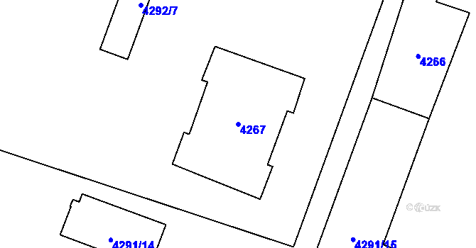 Parcela st. 4267 v KÚ Stonava, Katastrální mapa