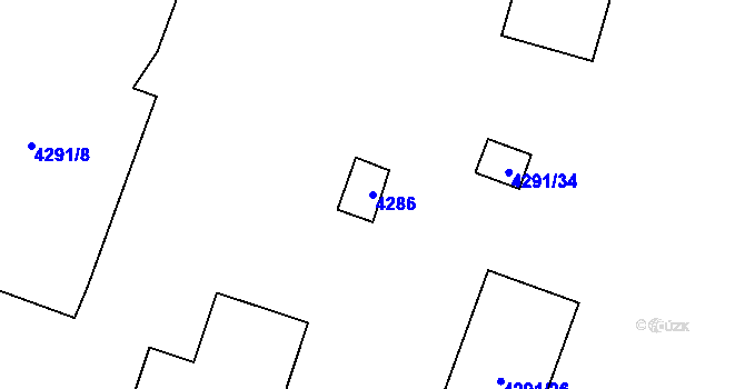 Parcela st. 4286 v KÚ Stonava, Katastrální mapa