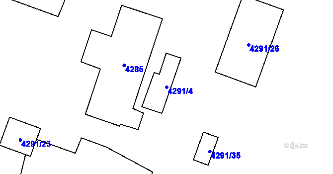 Parcela st. 4291/4 v KÚ Stonava, Katastrální mapa