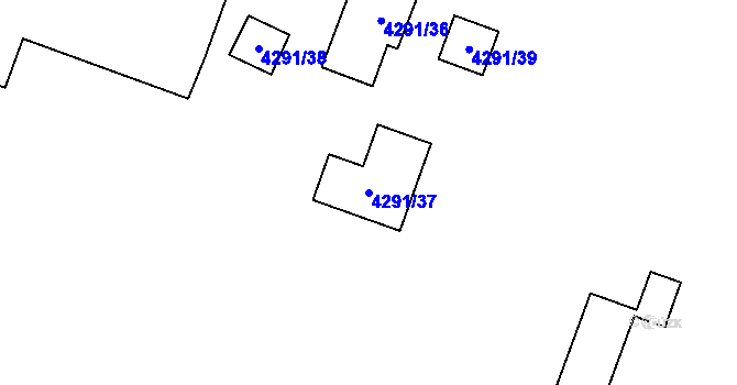Parcela st. 4291/37 v KÚ Stonava, Katastrální mapa