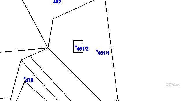 Parcela st. 461/1 v KÚ Stonava, Katastrální mapa