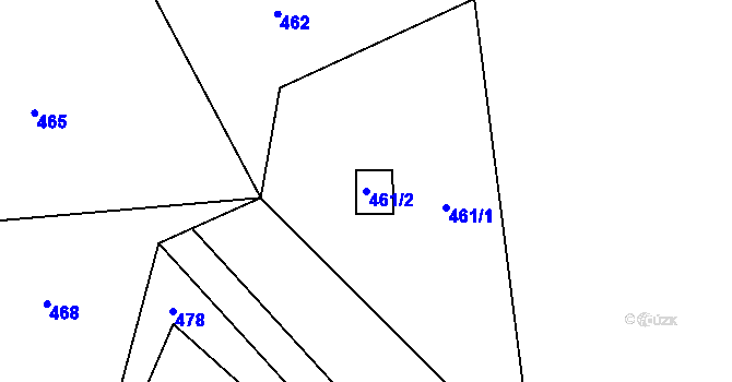 Parcela st. 461/2 v KÚ Stonava, Katastrální mapa