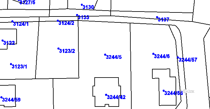 Parcela st. 3244/5 v KÚ Stonava, Katastrální mapa