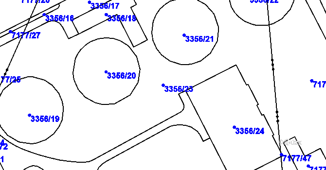 Parcela st. 3356/23 v KÚ Stonava, Katastrální mapa