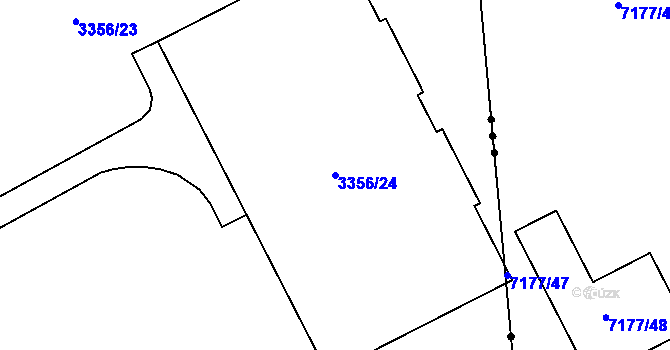 Parcela st. 3356/24 v KÚ Stonava, Katastrální mapa