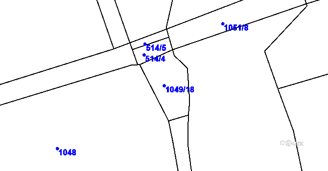 Parcela st. 1049/18 v KÚ Stonava, Katastrální mapa