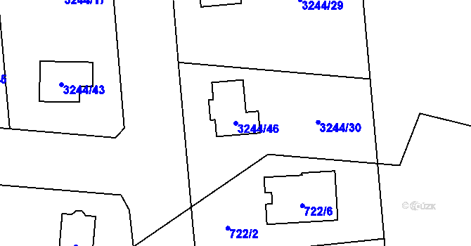 Parcela st. 3244/46 v KÚ Stonava, Katastrální mapa