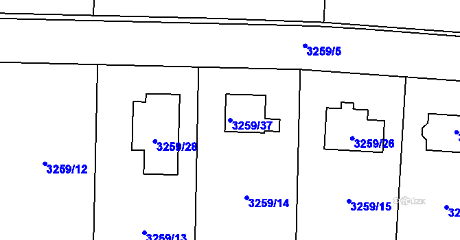 Parcela st. 3259/37 v KÚ Stonava, Katastrální mapa