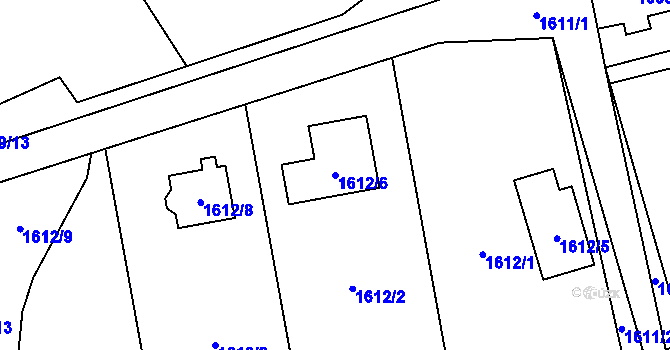 Parcela st. 1612/6 v KÚ Stonava, Katastrální mapa