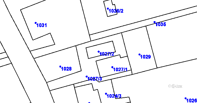 Parcela st. 1027/2 v KÚ Stonava, Katastrální mapa