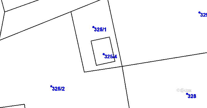 Parcela st. 325/4 v KÚ Stonava, Katastrální mapa
