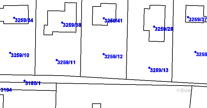 Parcela st. 3259/12 v KÚ Stonava, Katastrální mapa